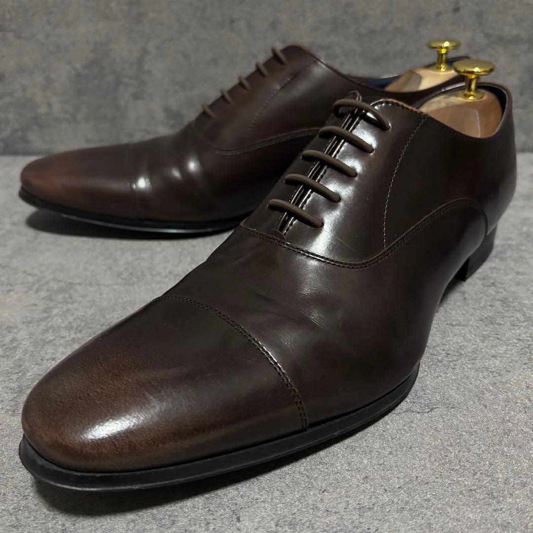 未使用級　リーガル　ビジネスシューズ　キャップトゥ　ブラウン　21VR　2228