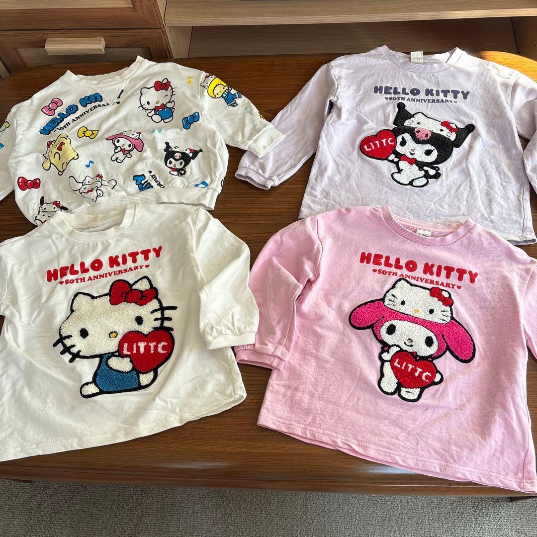 女の子服100サイズまとめ売り。トレーナー14点＆ズボン15点＆おまけ7点セット