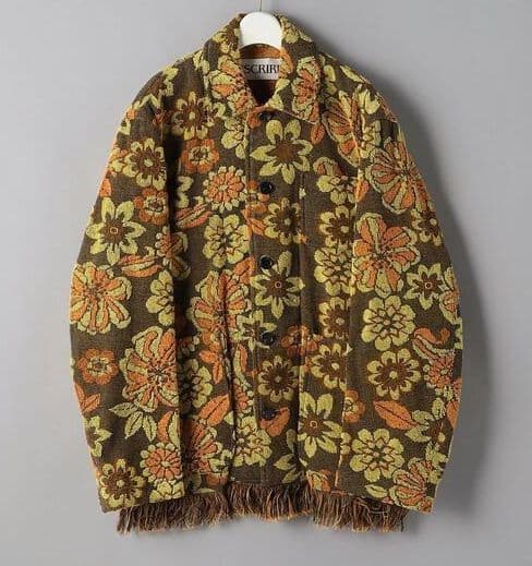 INSCRIRE アンスクリア フラワー パイル ワーク ジャケット 38