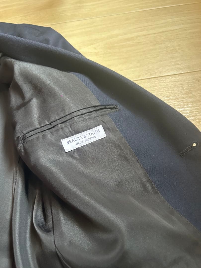 BEAUTY&YOUTH セットアップ スーツ ネイビー XL ストレッチ