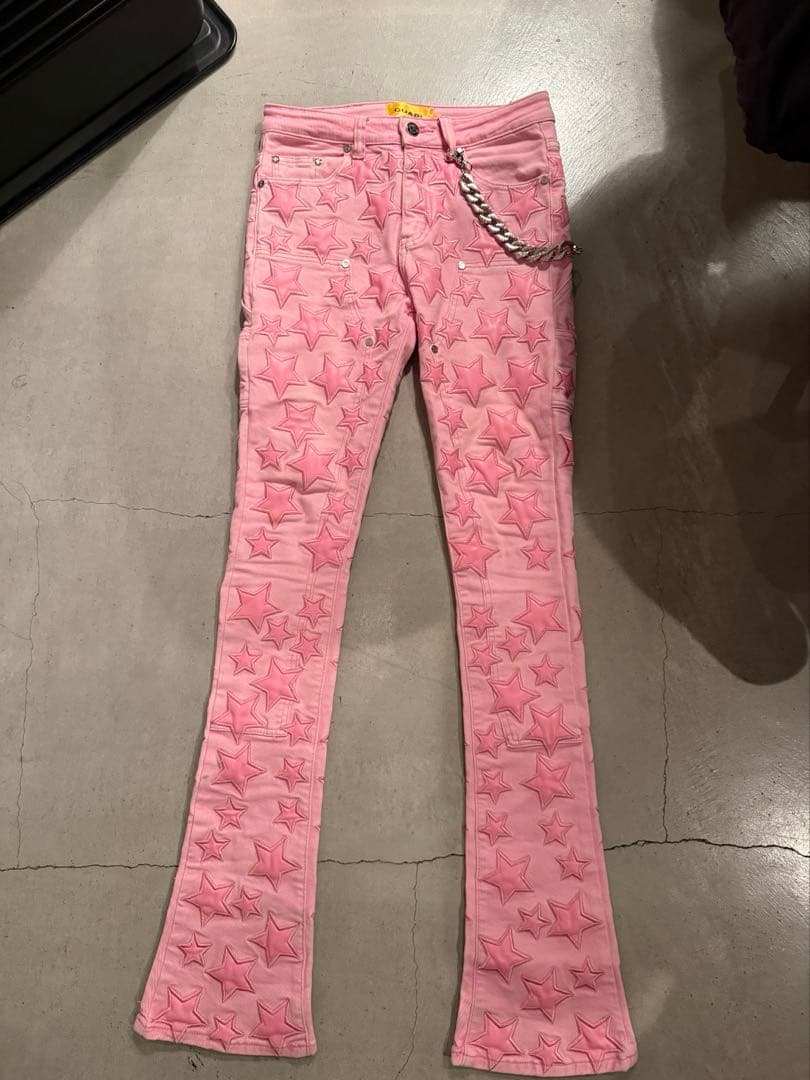 GUAPI FRENCH ROSE STARS DENIM 28 ピンク