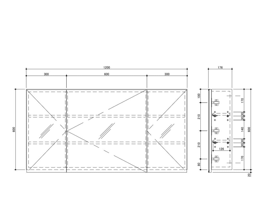 ミラタップ　ホテルミラーw1200