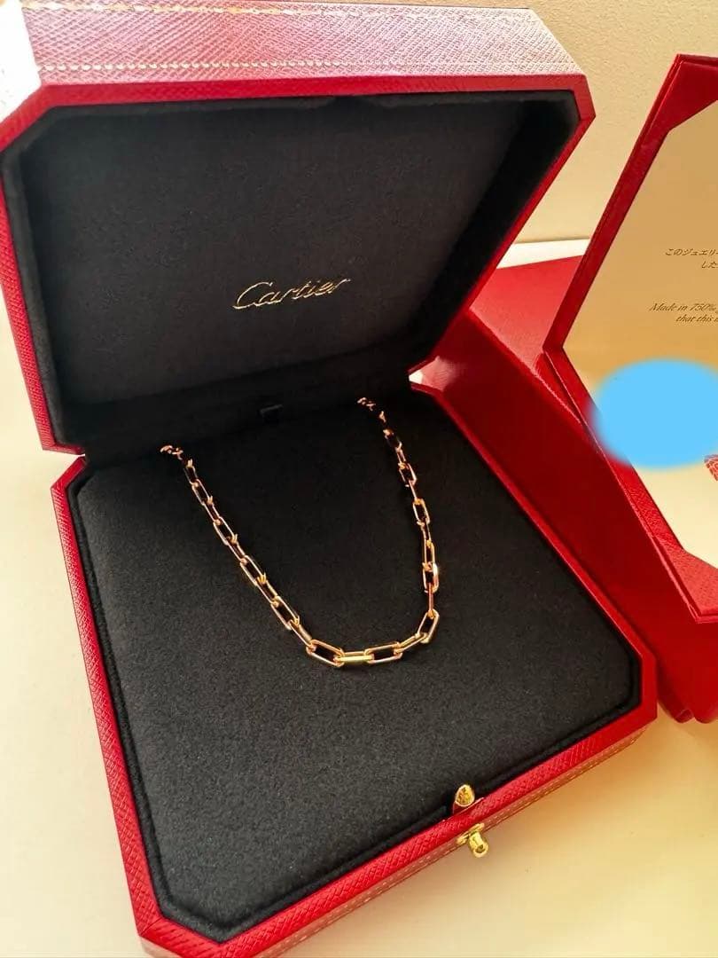 Cartier サントスネックレススモール　ピンクゴールド【4コマ足し】