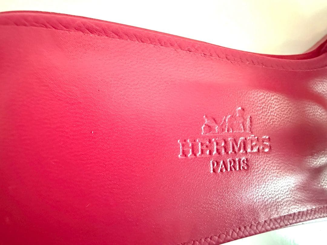 新品未使用エルメス、サンダル オラン、ローズショッキング