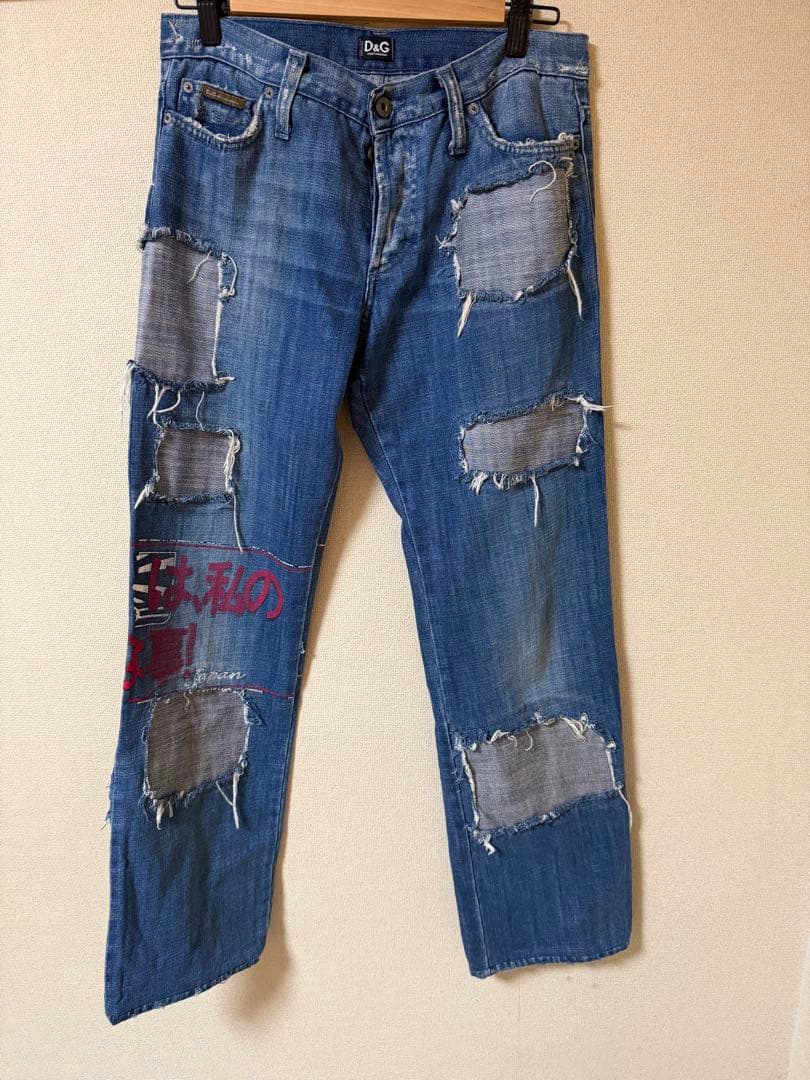 D&G DOLCE&GABBANA ペイント リメイクデニム