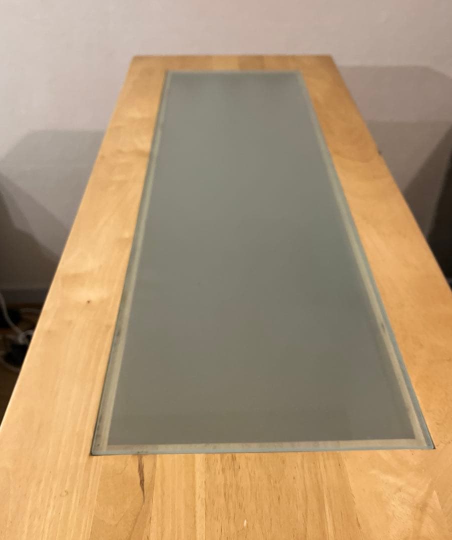 【6/30迄の出品】ガラストップカウンターテーブル ハイテーブル