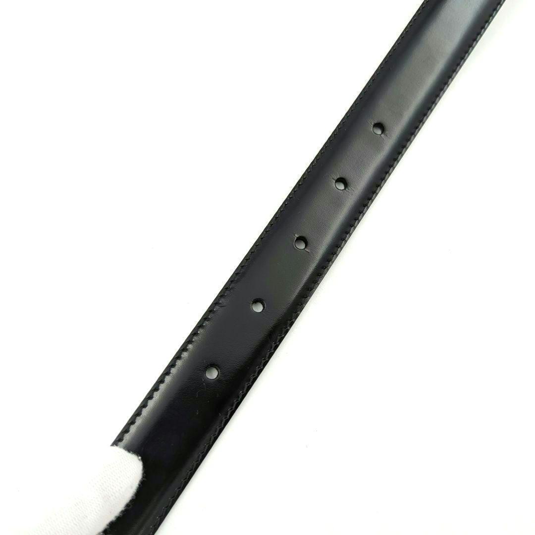 【極美品】CELINE トリオンフ ベルト 80 レザー ブラック 本革