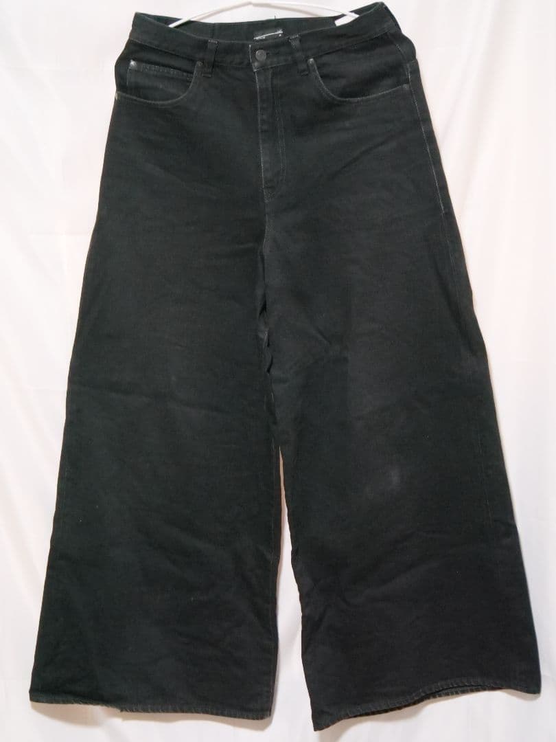 LAD MUSICIAN ワイドフレアデニムパンツ ブラック サイズ：46 黒