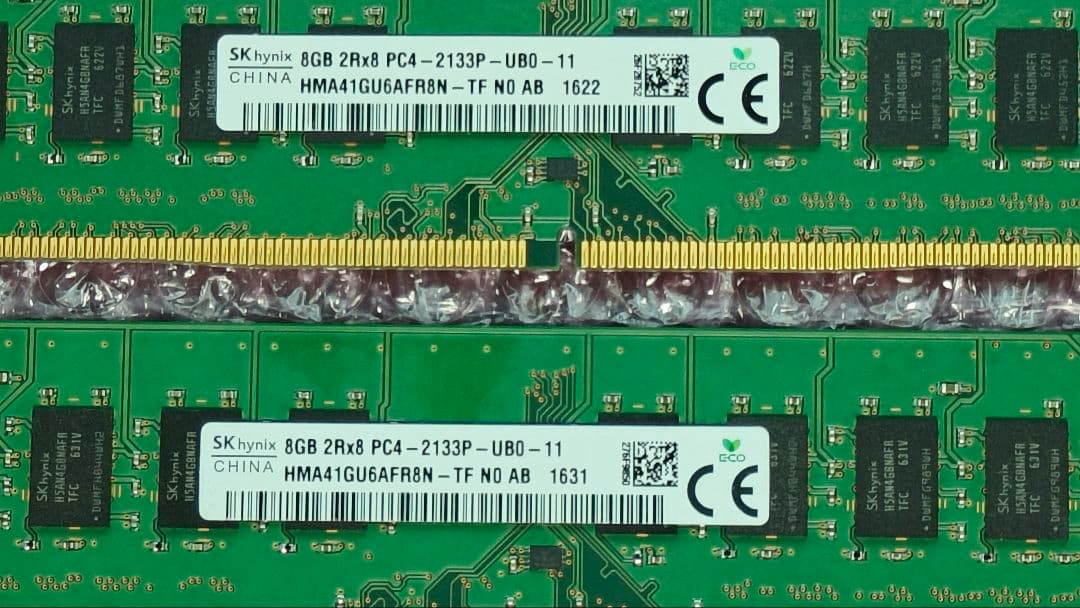 DDR4 8GBx2枚 16GB pc4-2133 動作確認済み ③