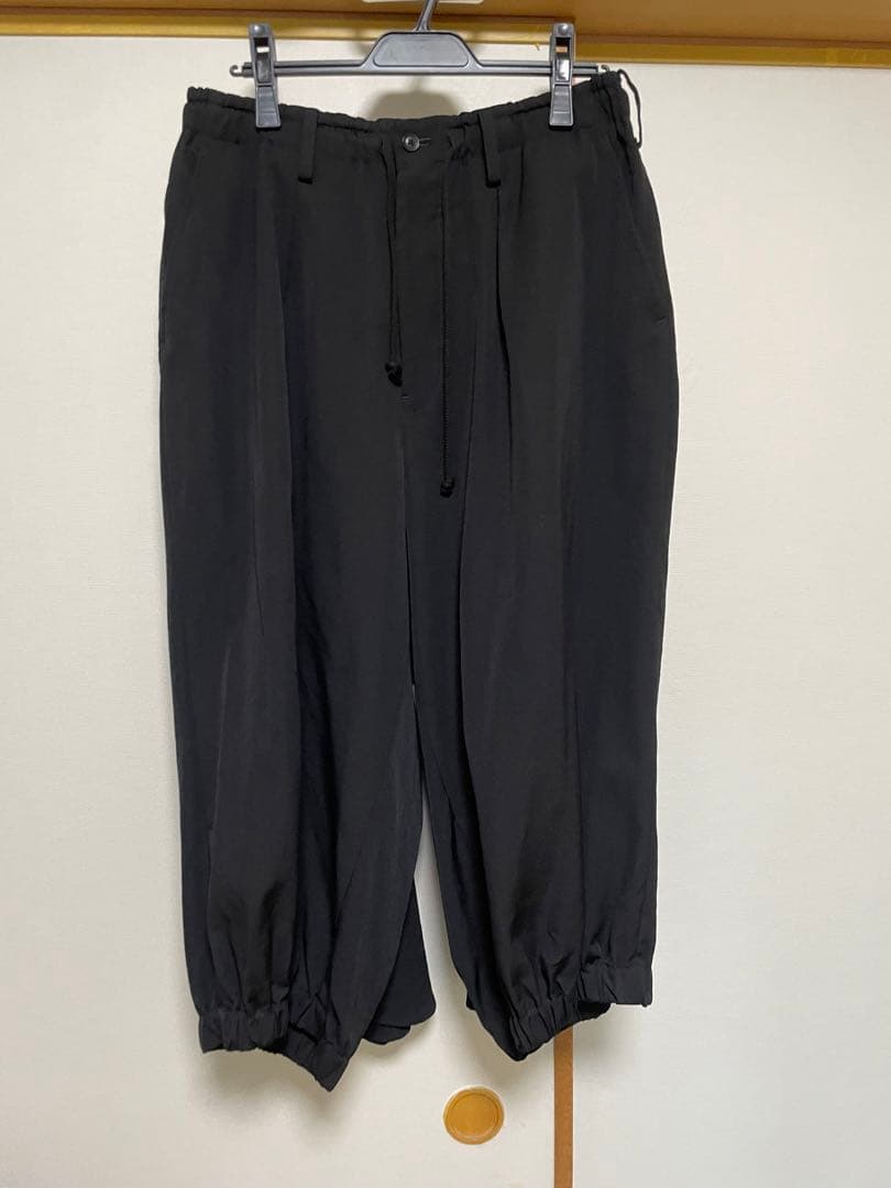 [レア] ヨウジヤマモト 19SS ウールギャバジンカラスパンツ