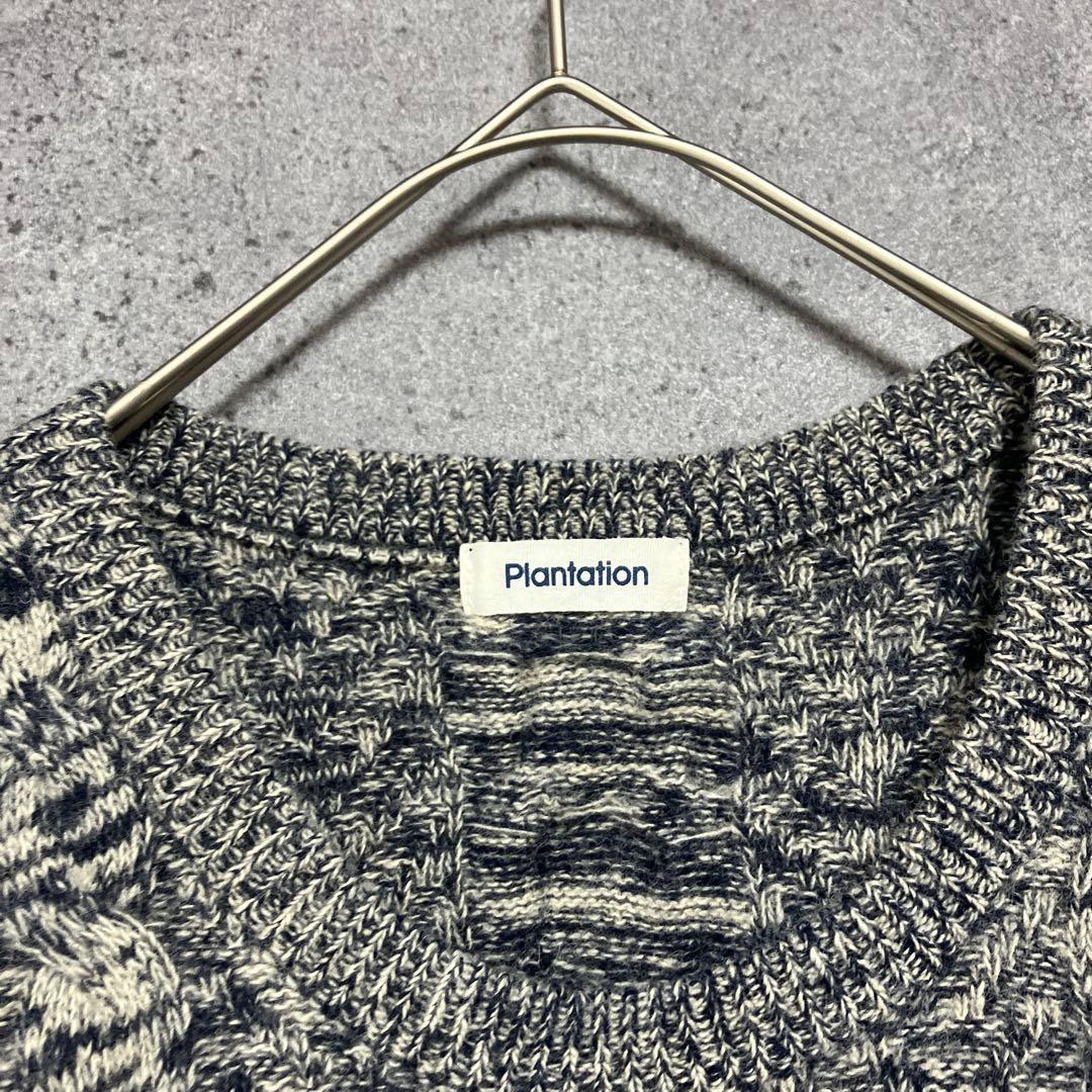 plantation ウール　ニットワンピース　M 美品　ケーブルニット
