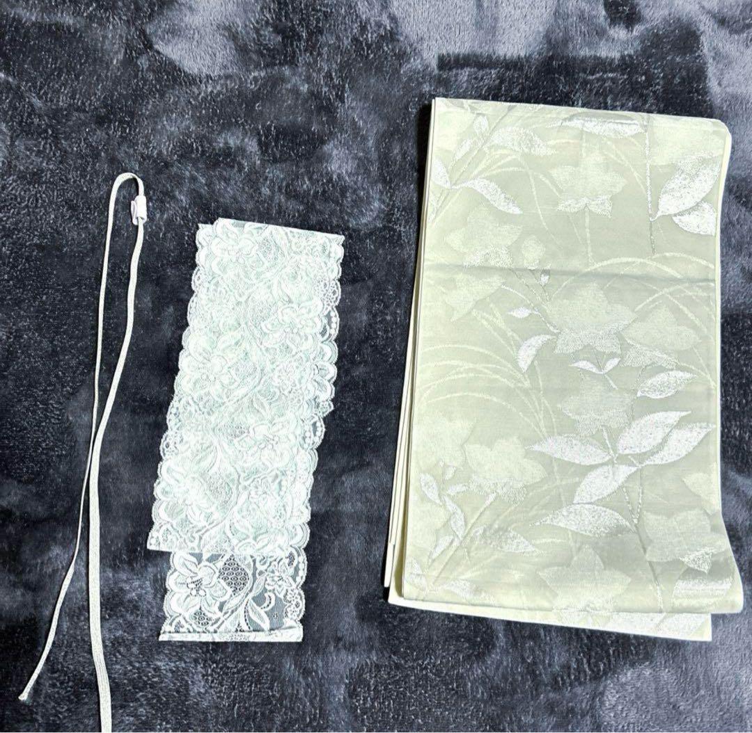 有松鳴海絞りフルセット7点　高級浴衣+帯2本+帯締め+帯揚げ+帯留め2つ