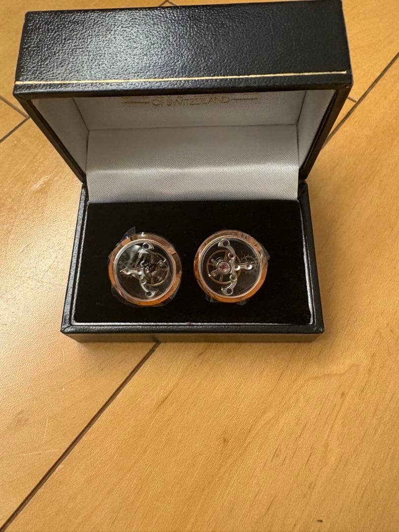 JEAN PIERRE トゥールビヨンステンレス自動巻きカフリンクス