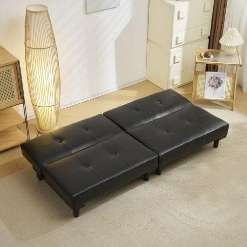 ソファベッド ソファ ベッド ロータイプ 2人 PU リクライニングソファ 背も