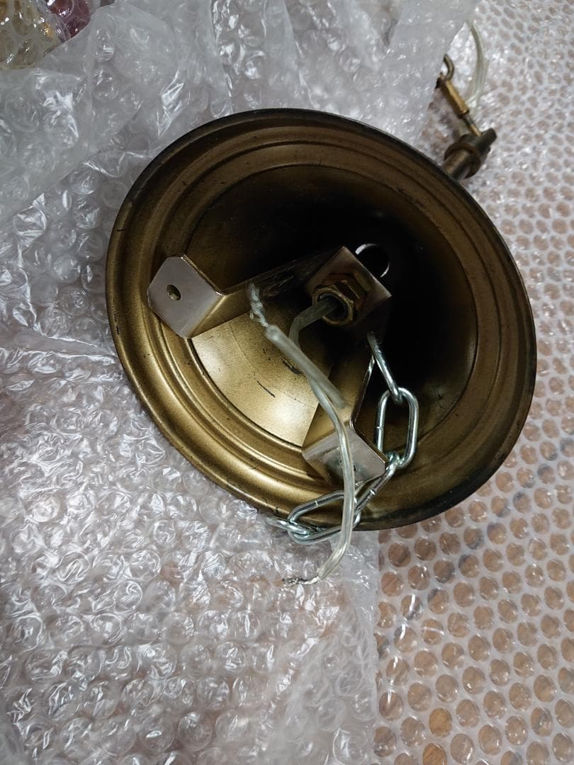 アンティーク品　ベネチアングラス　シャンデリア　フラワーデザイン