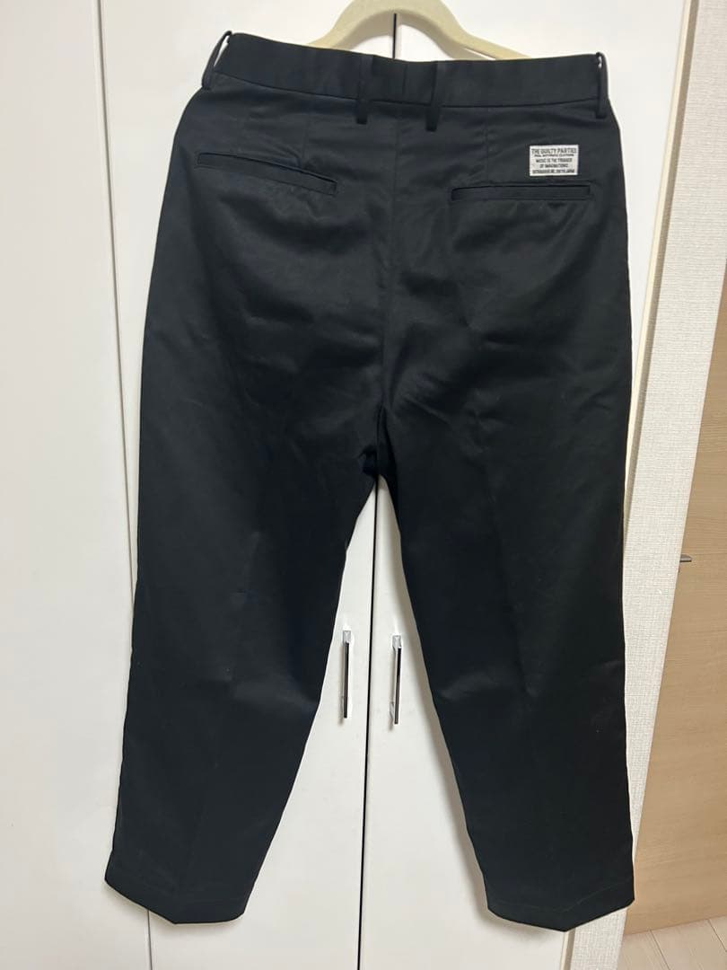 24ss WACKO MARIA ツータックチノ　ワコマリア　M ブラック