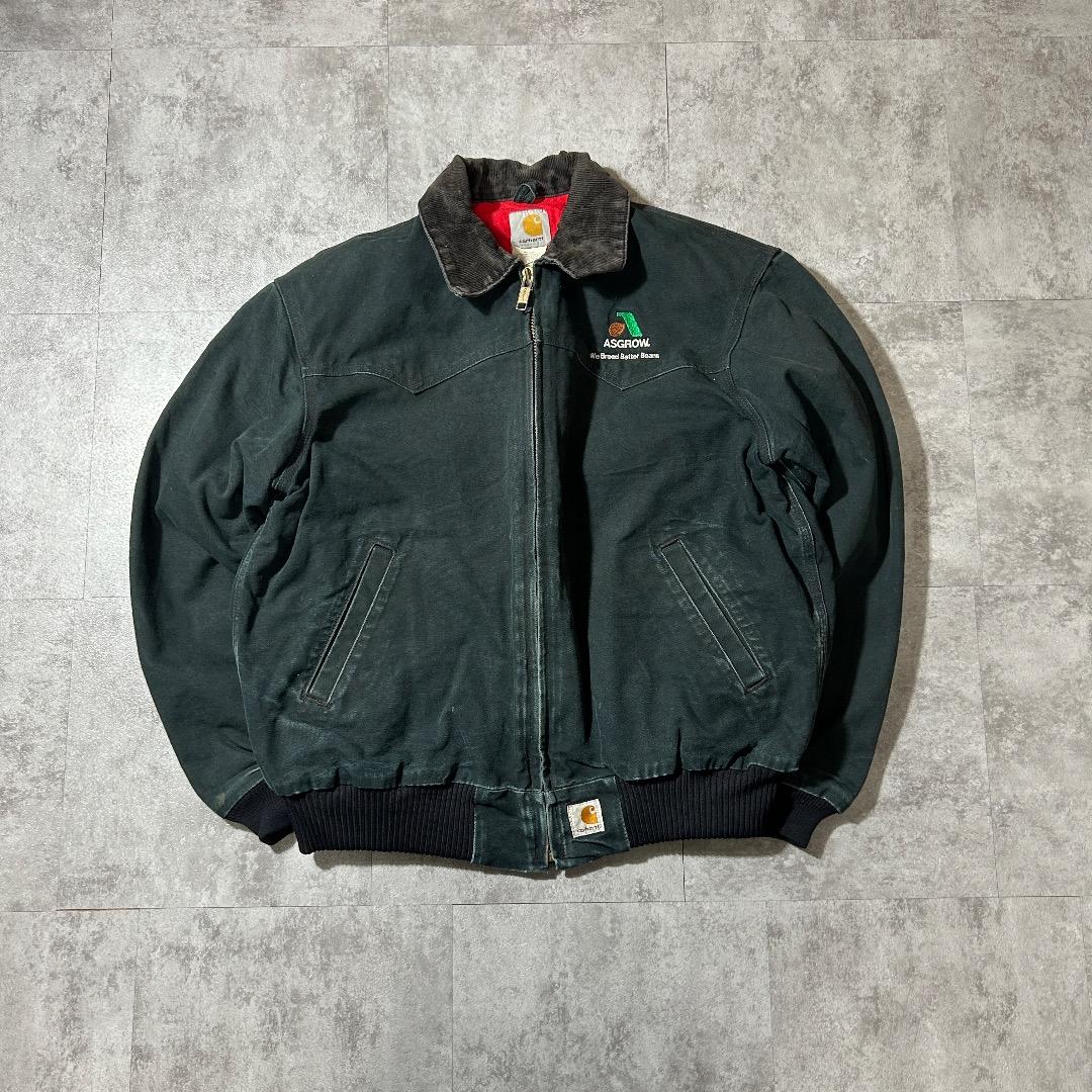 00s USA製 ブラック カーハート サンタフェジャケット ダックL