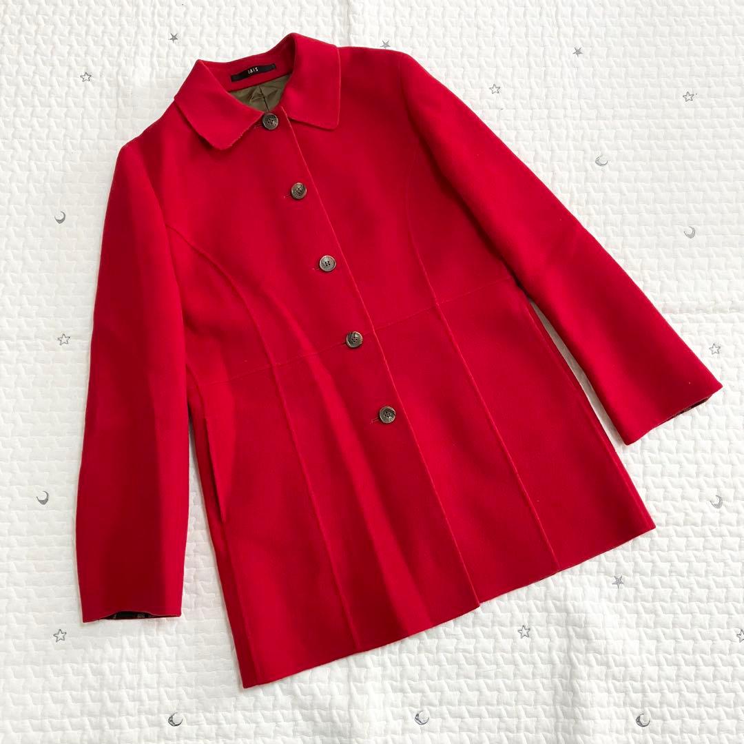DAKS ダックス　毛100%コート　サイズ40 赤レッド