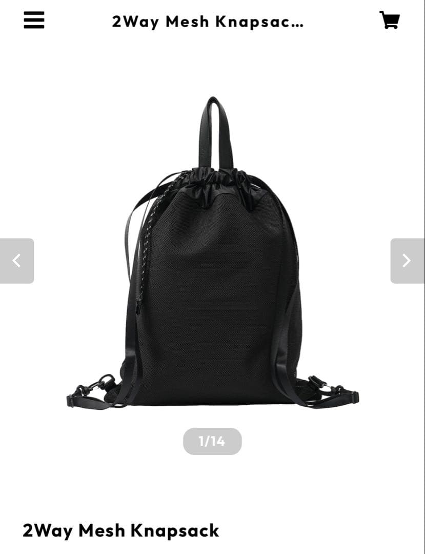 新品未使用品DECi 2Way Mesh Knapsack OVY KAJA