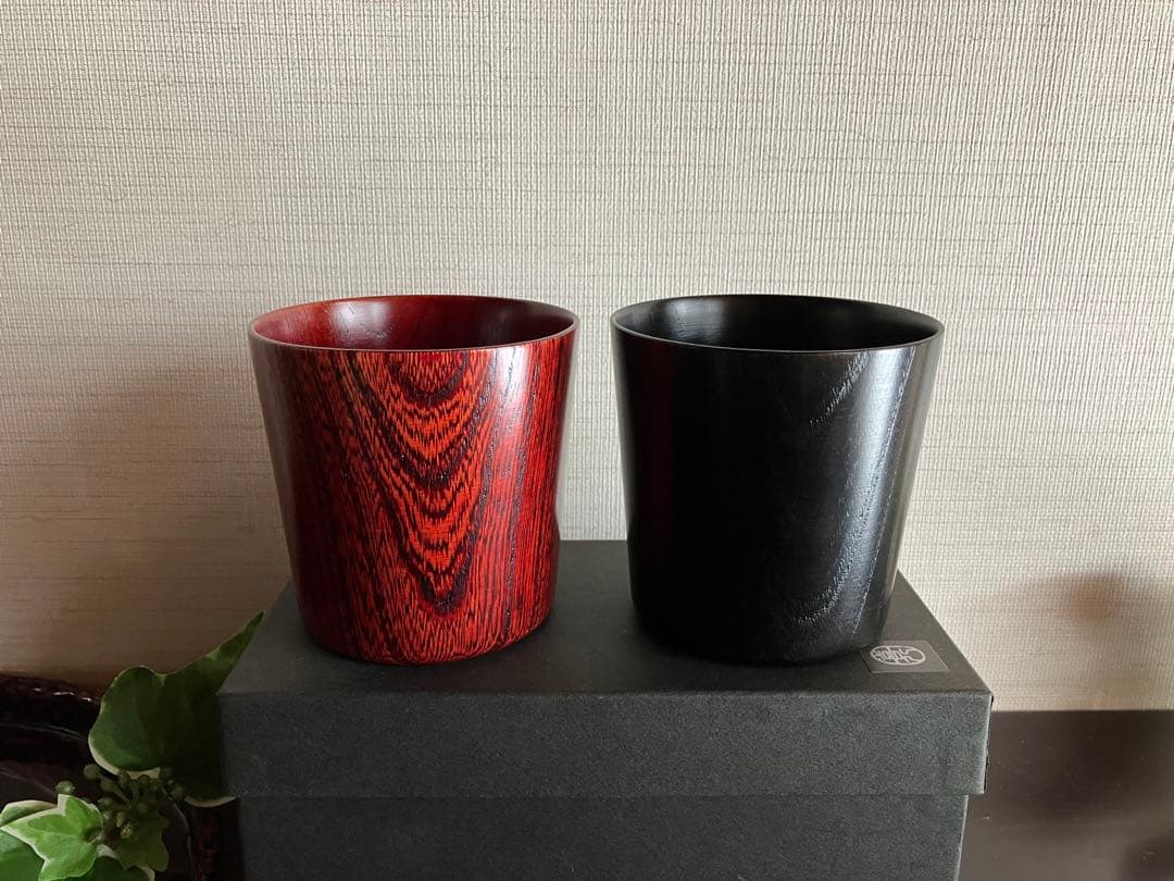 山中塗　山中漆器　喜八工房　フリーカップ　蕎麦猪口　湯飲み　タンブラー　２客