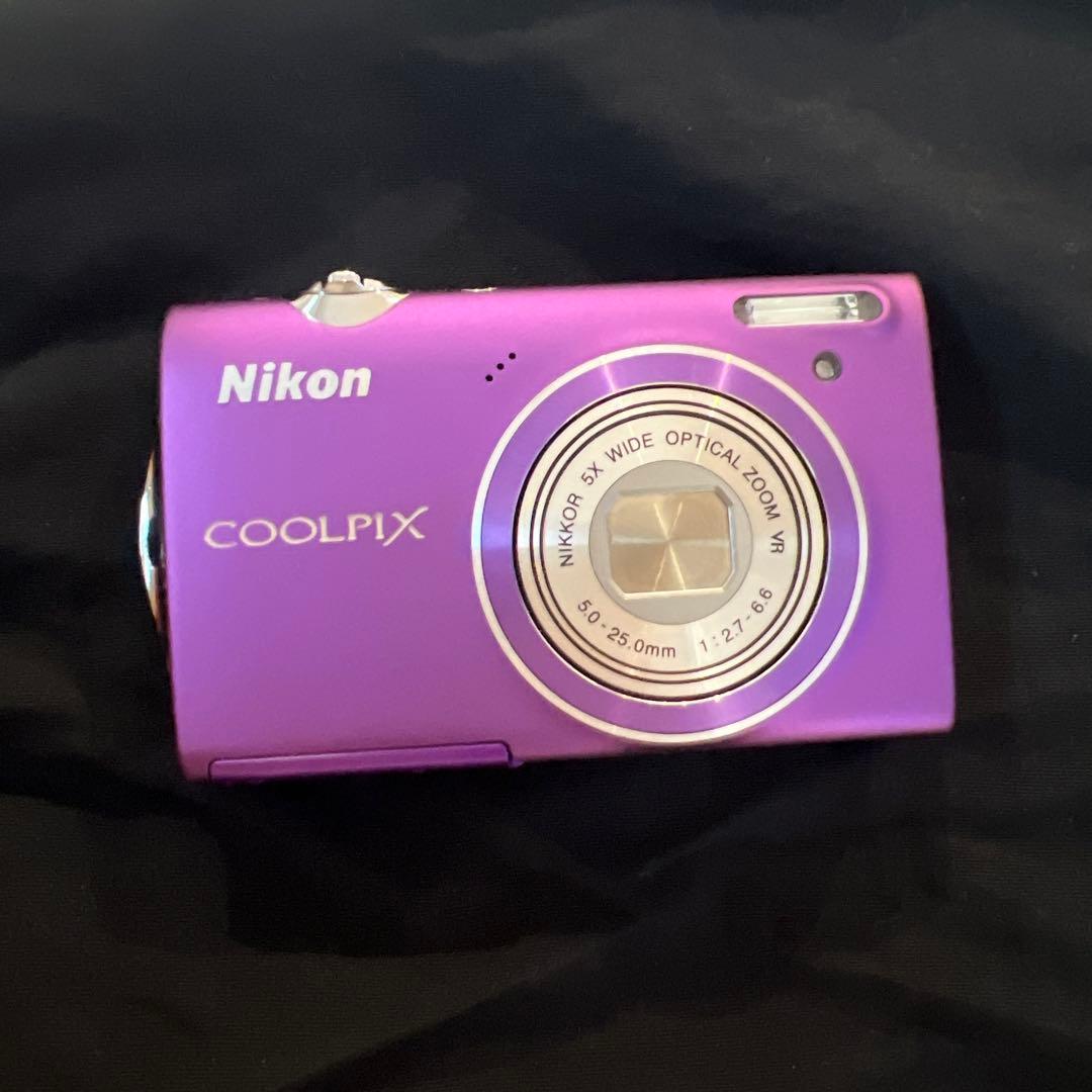 動作OK Nikon デジタルカメラ本体　紫coolpix S5100