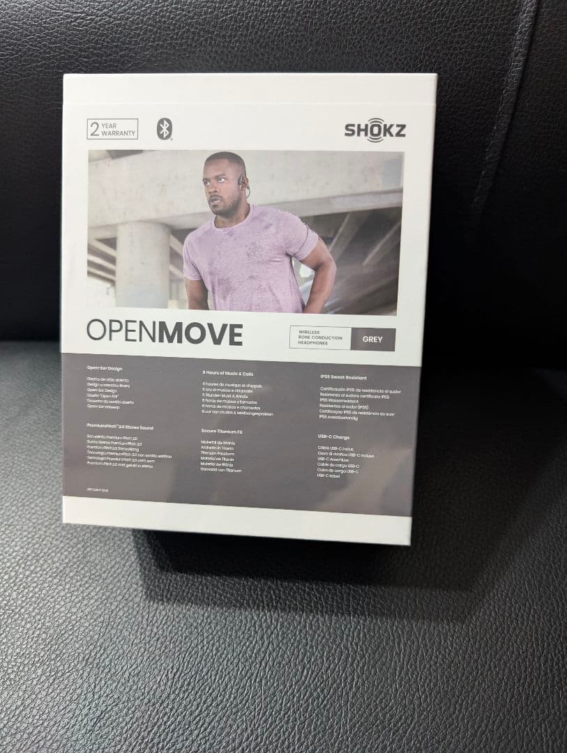 SHOKZ OPENMOVE ワイヤレス骨伝導ヘッドフォン グレー
