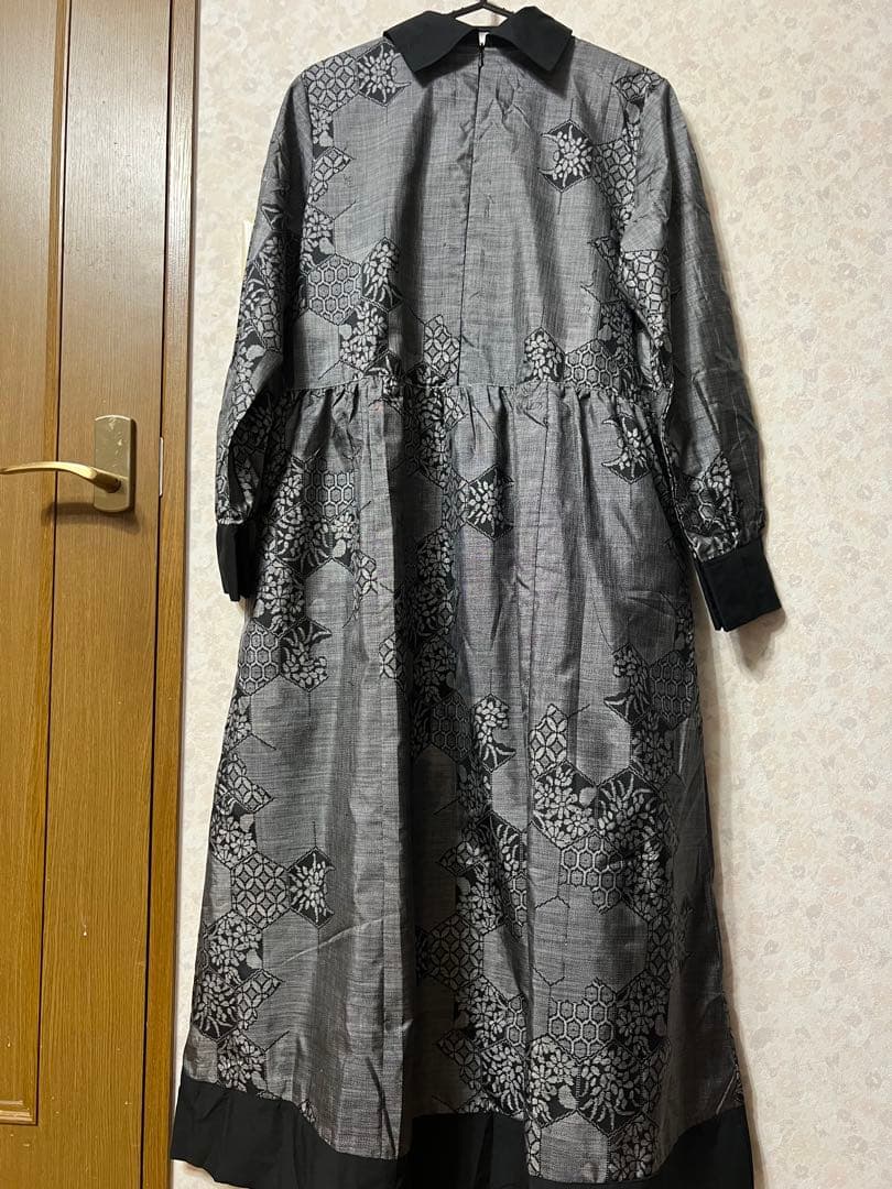 着物リメイクワンピース　本場大島紬　正絹　新品