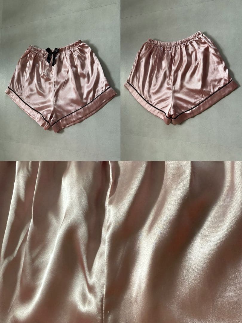 古着 vintage 90s ピンク リボン ホット サテン パンツ 美品