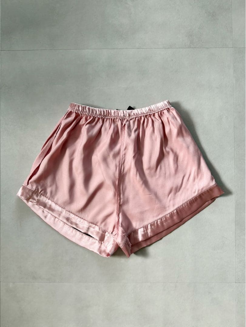 古着 vintage 90s ピンク リボン ホット サテン パンツ 美品