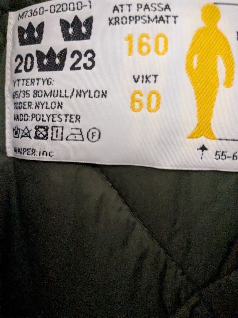 WAIPER スウェーデン軍M-90後期型コールドウェザーパーカーS