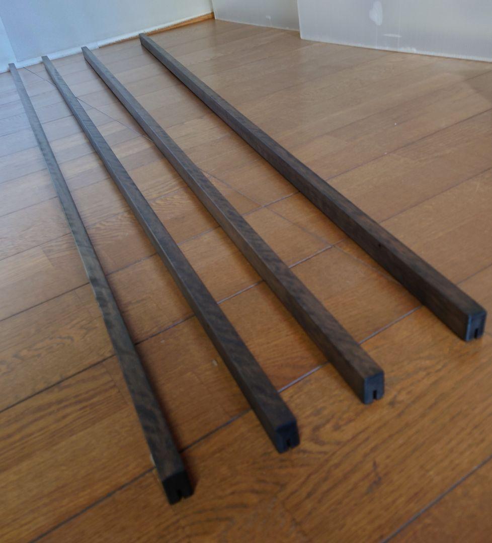 別注依頼暖簾仮写真幅約180cm（90x2）長さ約80cmと60cm 焦茶色木簾