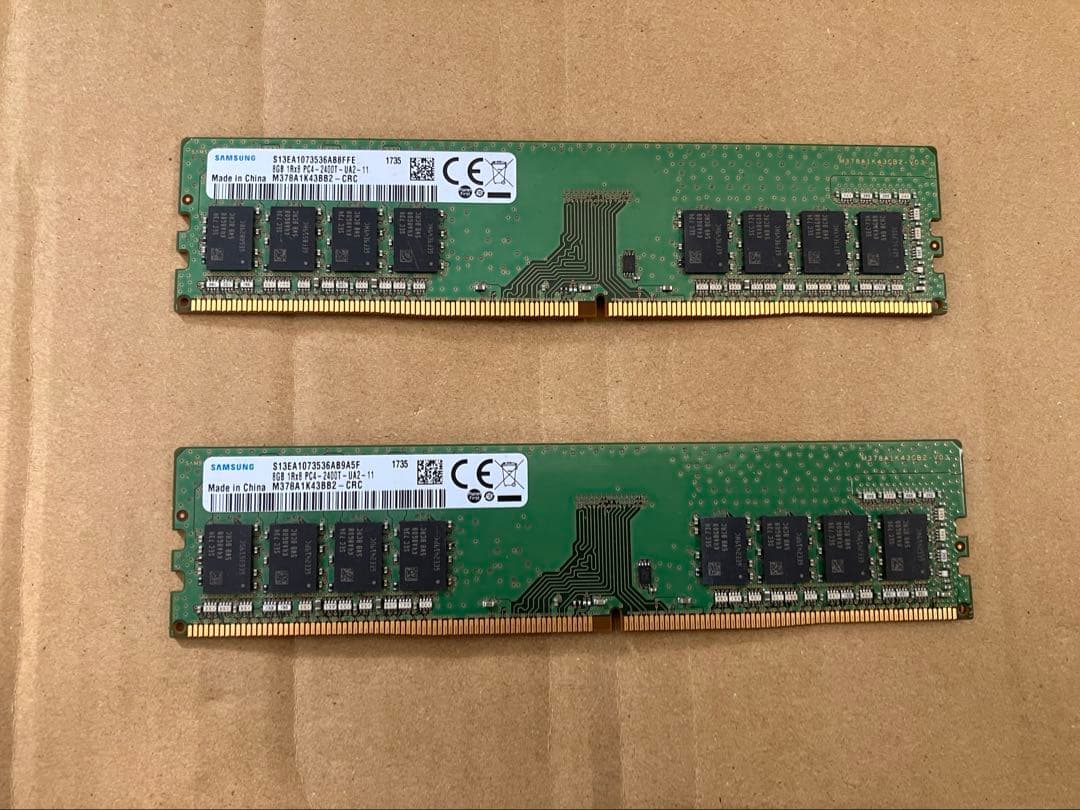 Samsung DDR4 8GB メモリー 2400MHz 2枚(16GB)
