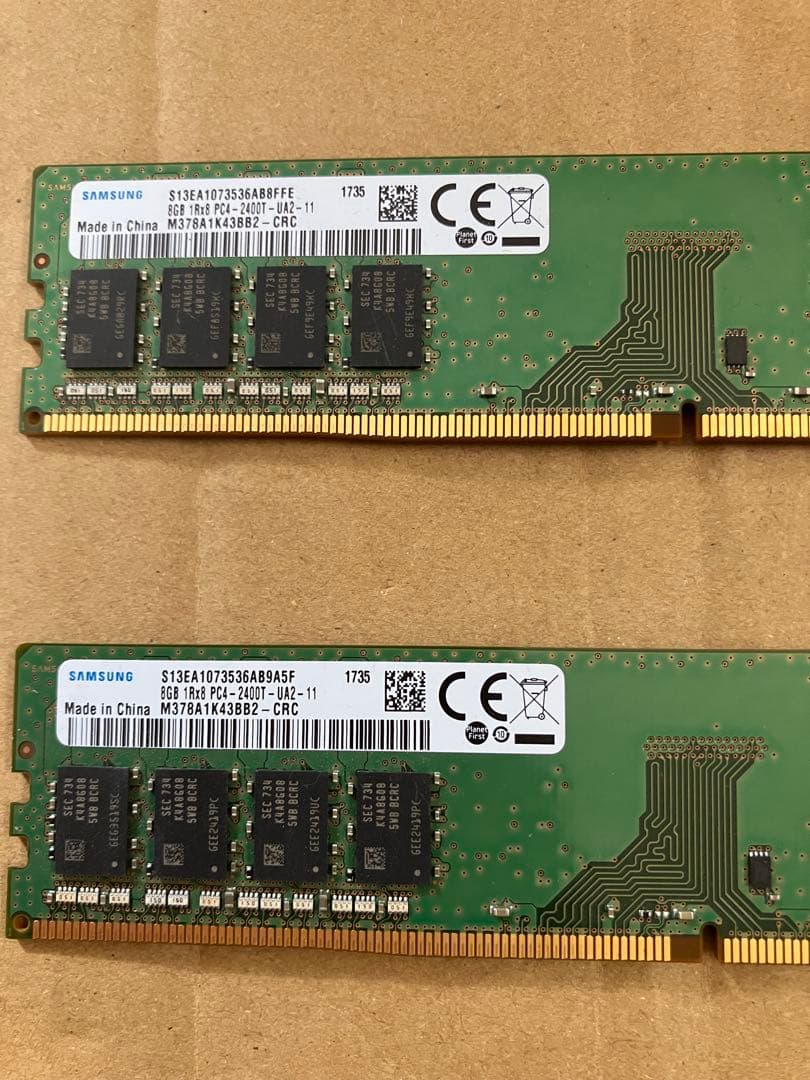 Samsung DDR4 8GB メモリー 2400MHz 2枚(16GB)