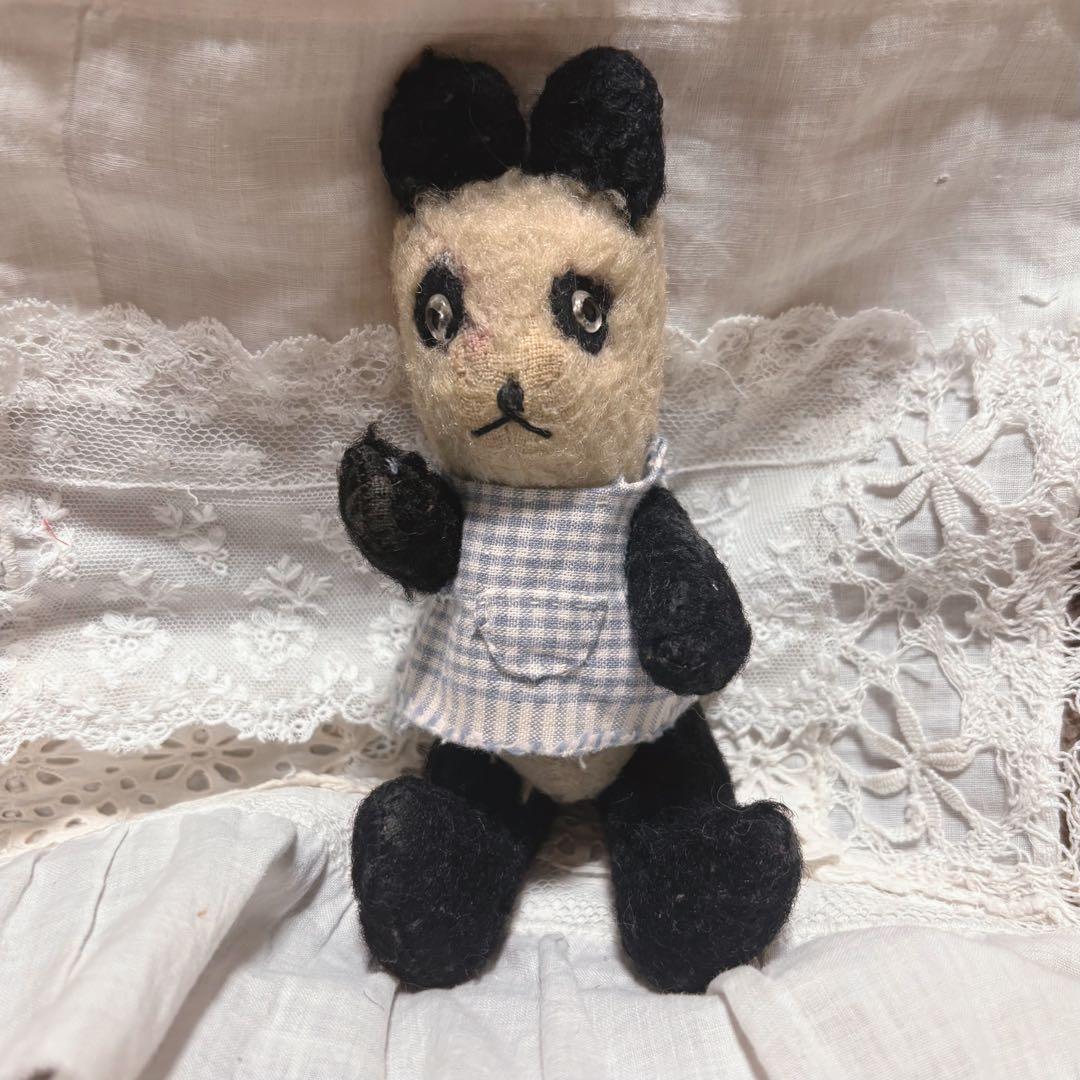 ミニベアちゃん　レア　パンダベア　アンティークベア　ヴィンテージベア