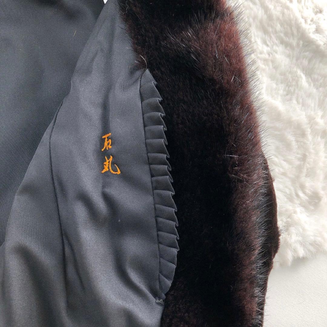 EMBA*エンバ　ショートミンクコート　毛皮　リアルファー　ブラウン