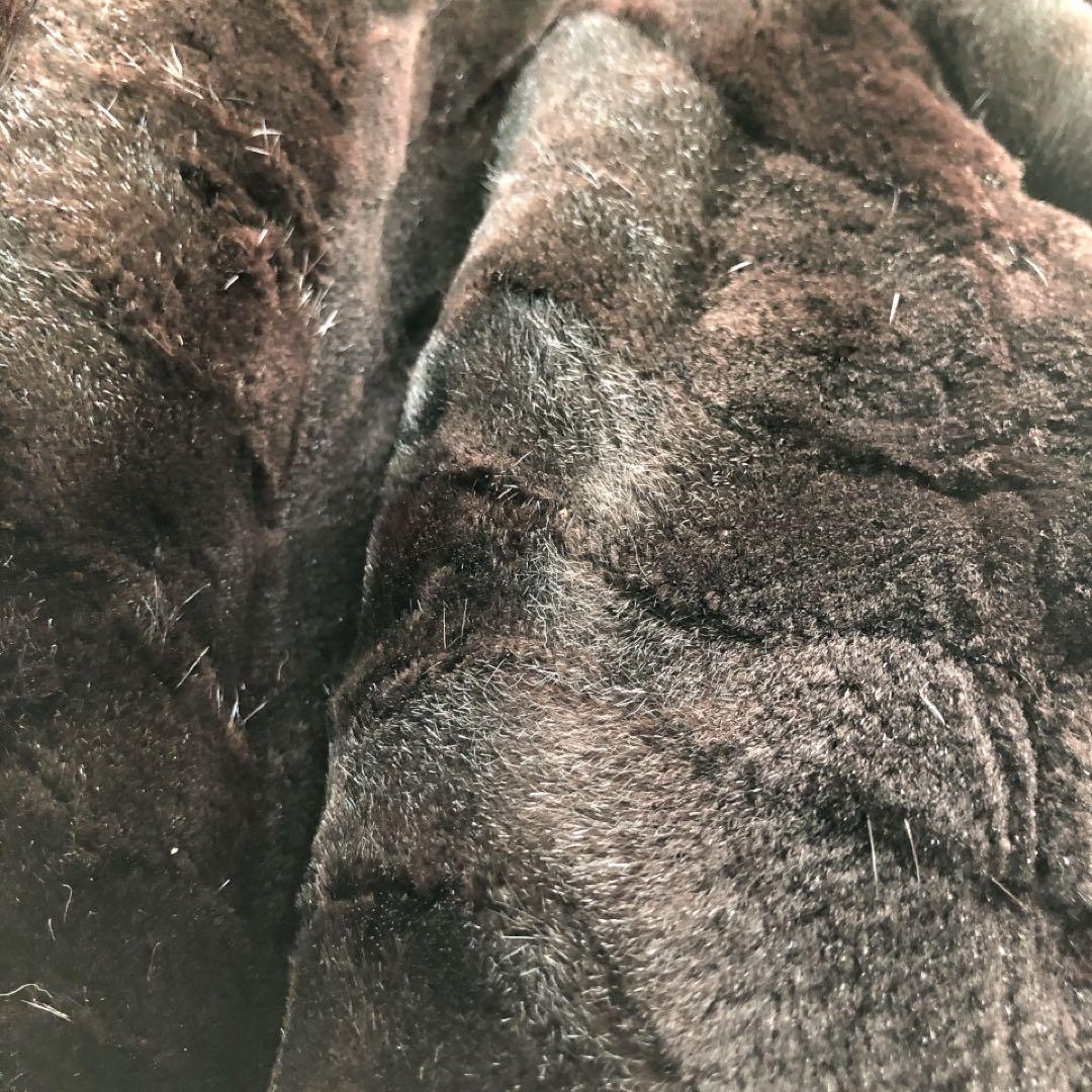 EMBA*エンバ　ショートミンクコート　毛皮　リアルファー　ブラウン