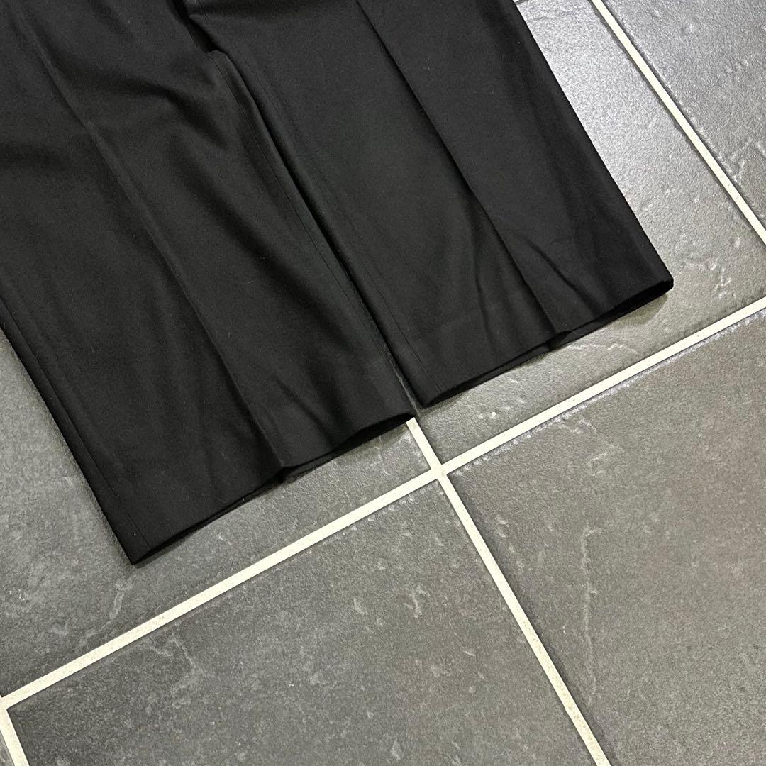 00s Lands’ End 【ウール　フランネル　ツータック　スラックス　黒】