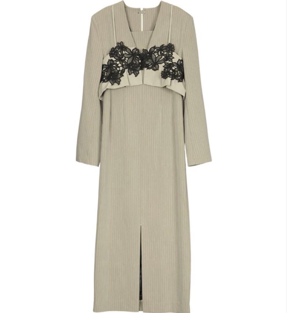 スーツ・フォーマル・ドレス ANDRESD pinstripe tailored bustier dress