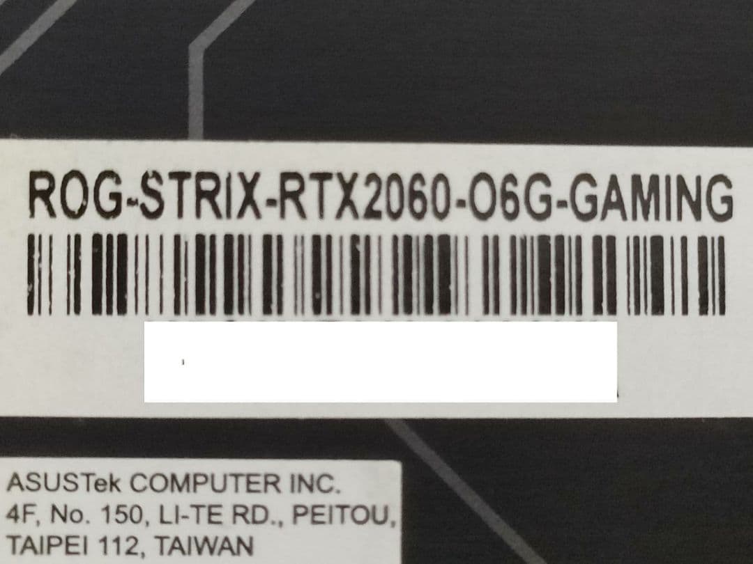 M*n様 ASUS RTX2060 ROG STRIX GAMING OC