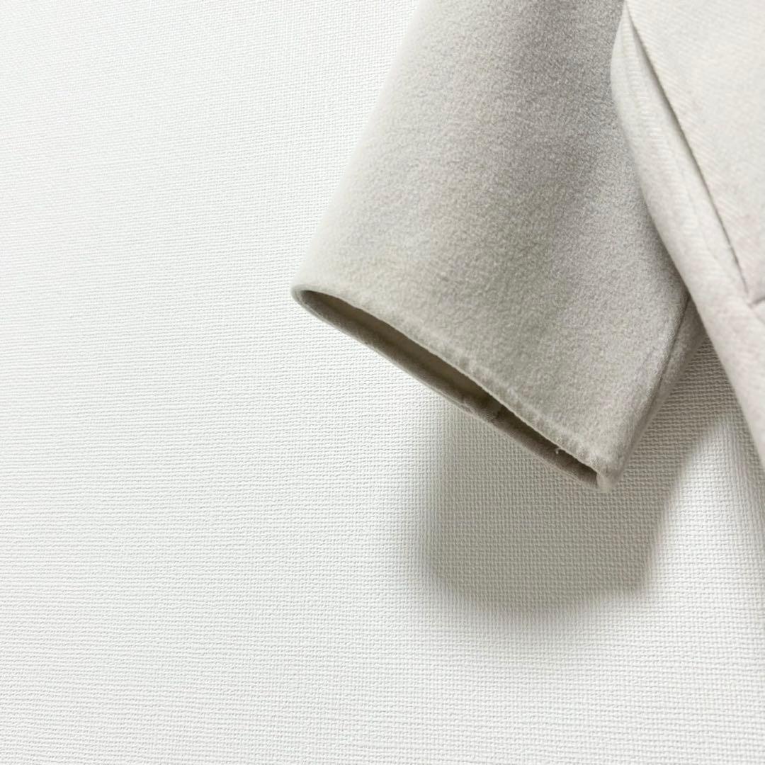 ebure super120 ダブルビーバーダブルオーバーコート　オフホワイト