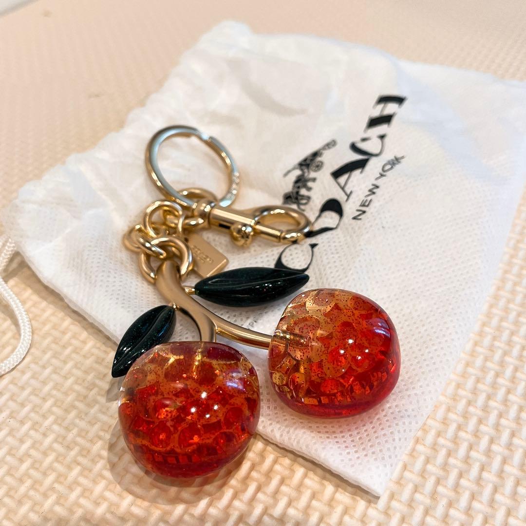 【正規品美品】COACHコーチ チェリーキーホルダー チャーム さくらんぼ