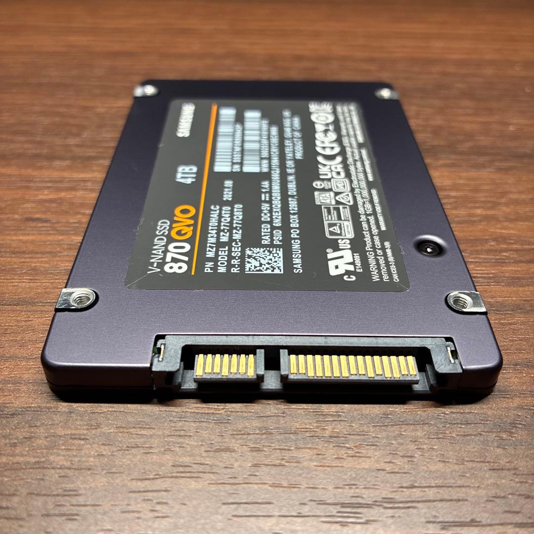 K*n様 Samsung 870 QVO 4TB SATA SSD 【MZ-77