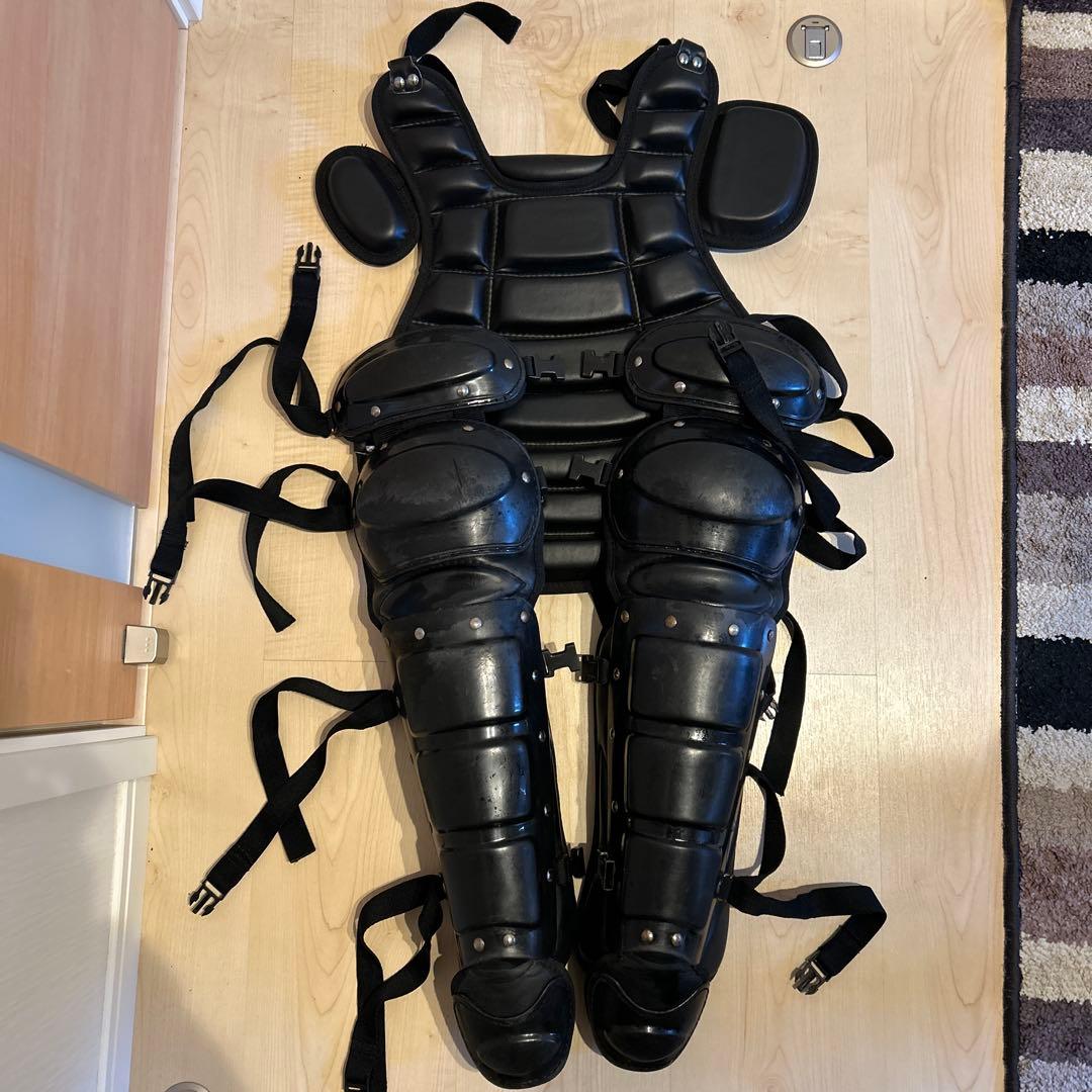 キャッチャー防具　3点セット　ブラック
