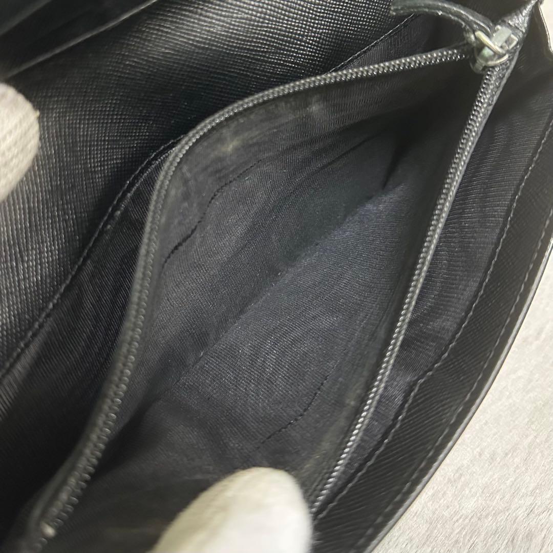 PRADA プラダ　長財布　三角ロゴ　サフィアーノレザー　ブラック