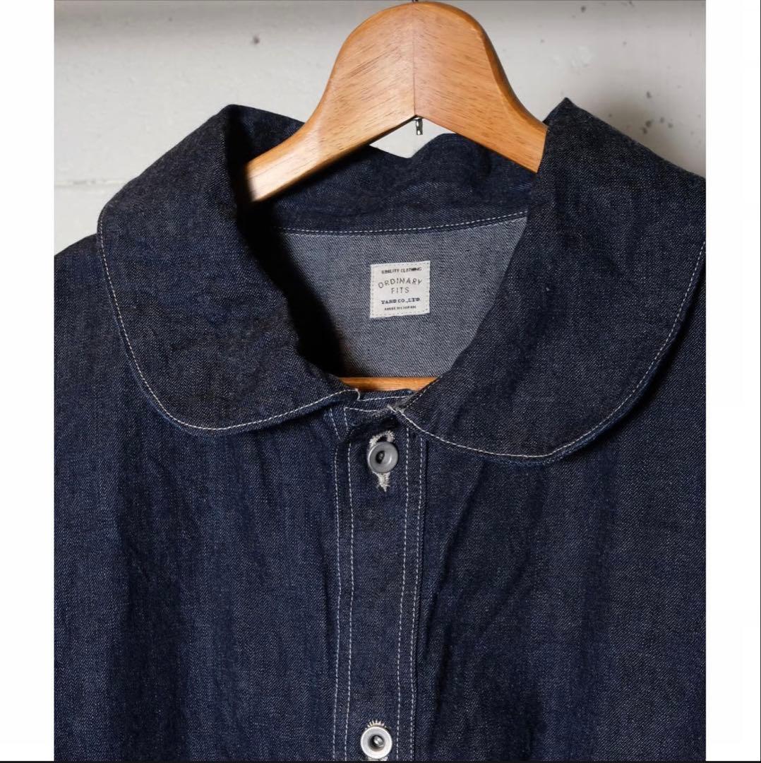 【ORDINARY FITS】ラウンドカラー デニムプルオーバー38