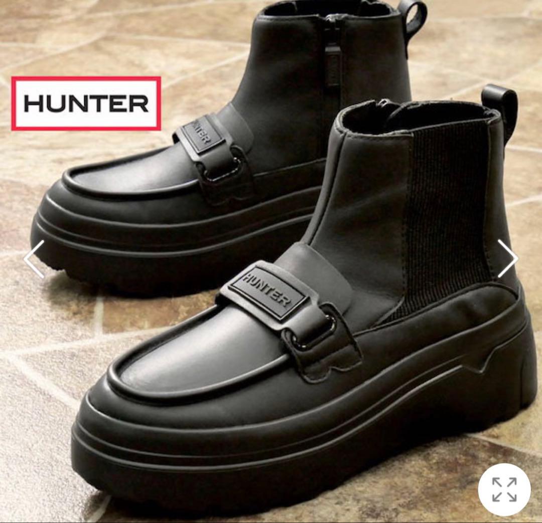 HUNTER リファインド チェルシーブーツ レディース　ローファー