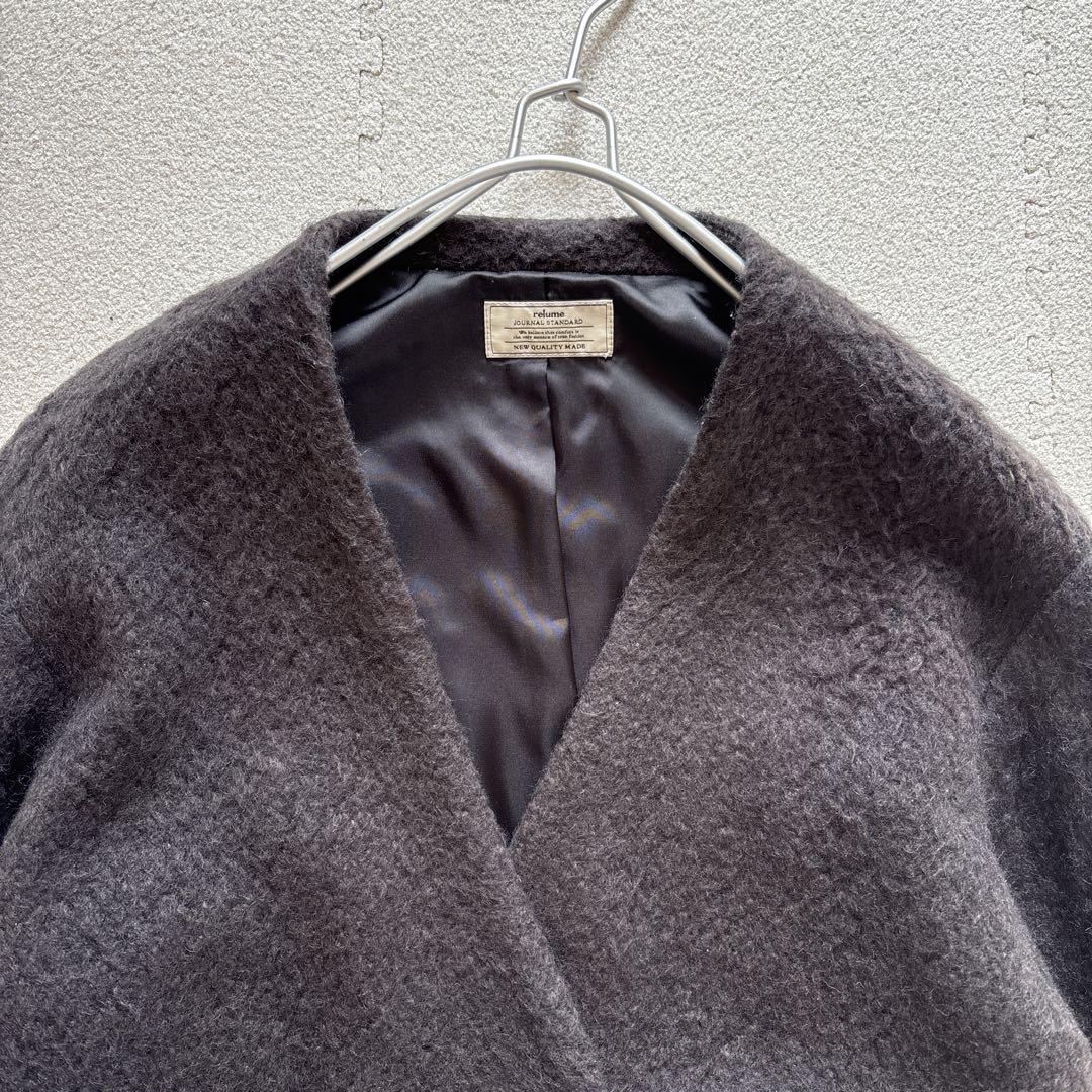 24AW relume ウールモヘヤミックスノーカラージャケット　ブラック