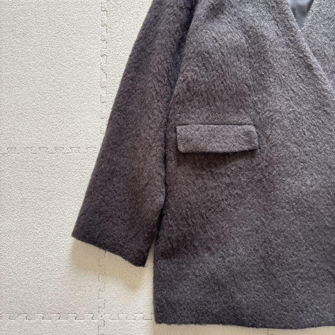 24AW relume ウールモヘヤミックスノーカラージャケット　ブラック