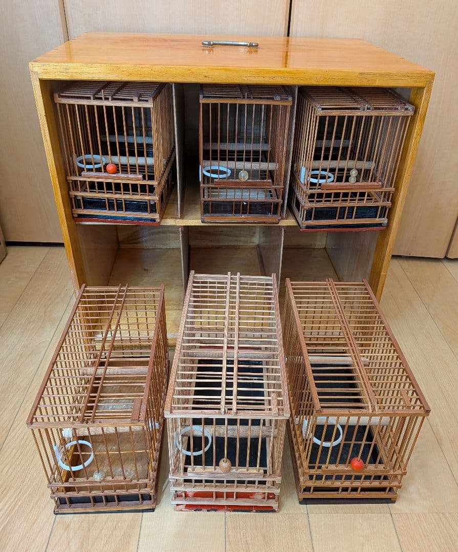メジロ籠 6個 & 寝かせ箱 セット