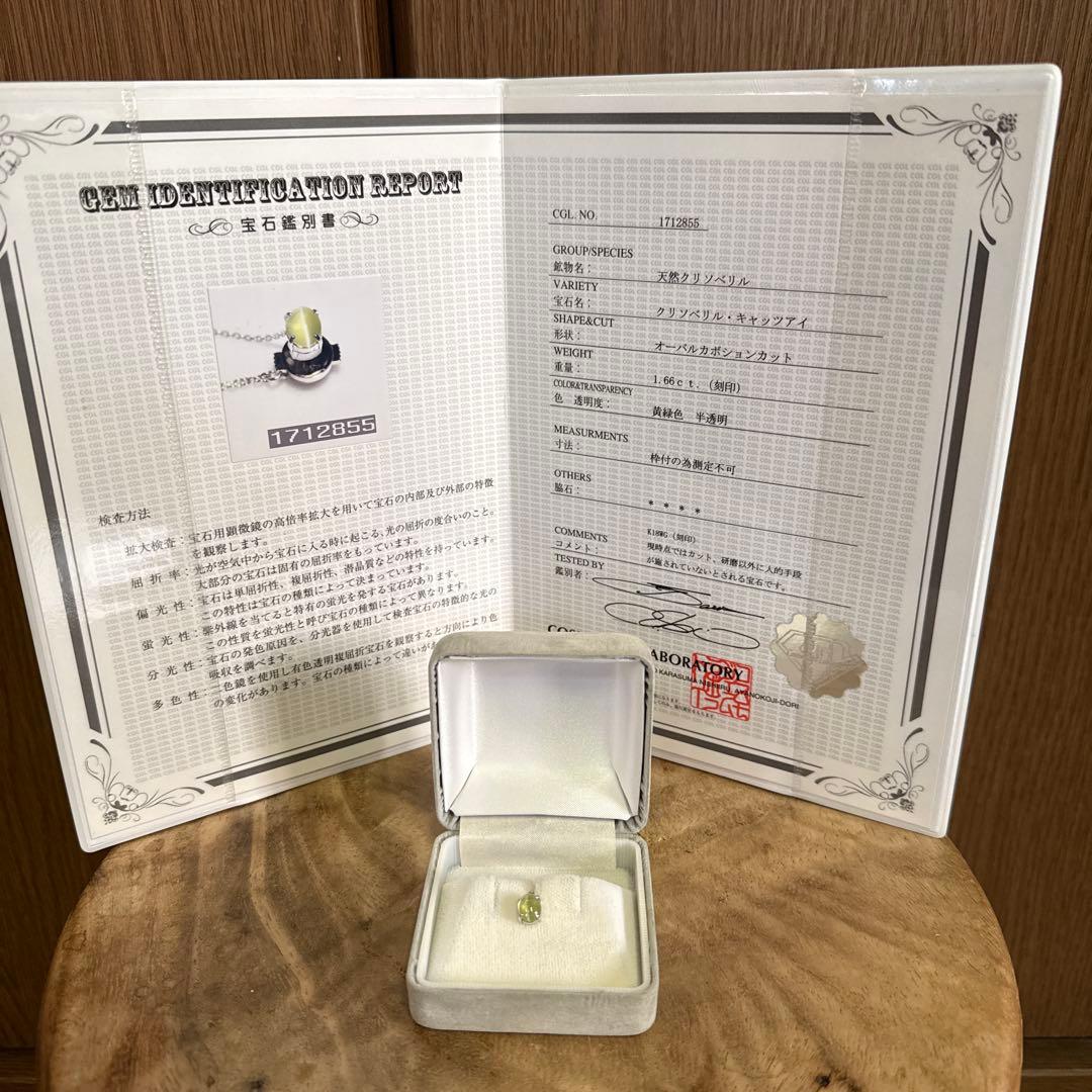 ネクタイピン　925 宝石鑑定書付き